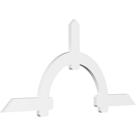 Ekena Millwork Ericson Architectural Grade PVC Gable Bracket, 96"W x 44"H x 2"D x 6"F, 11/12 Pitch GBP096X44X0206ERI00